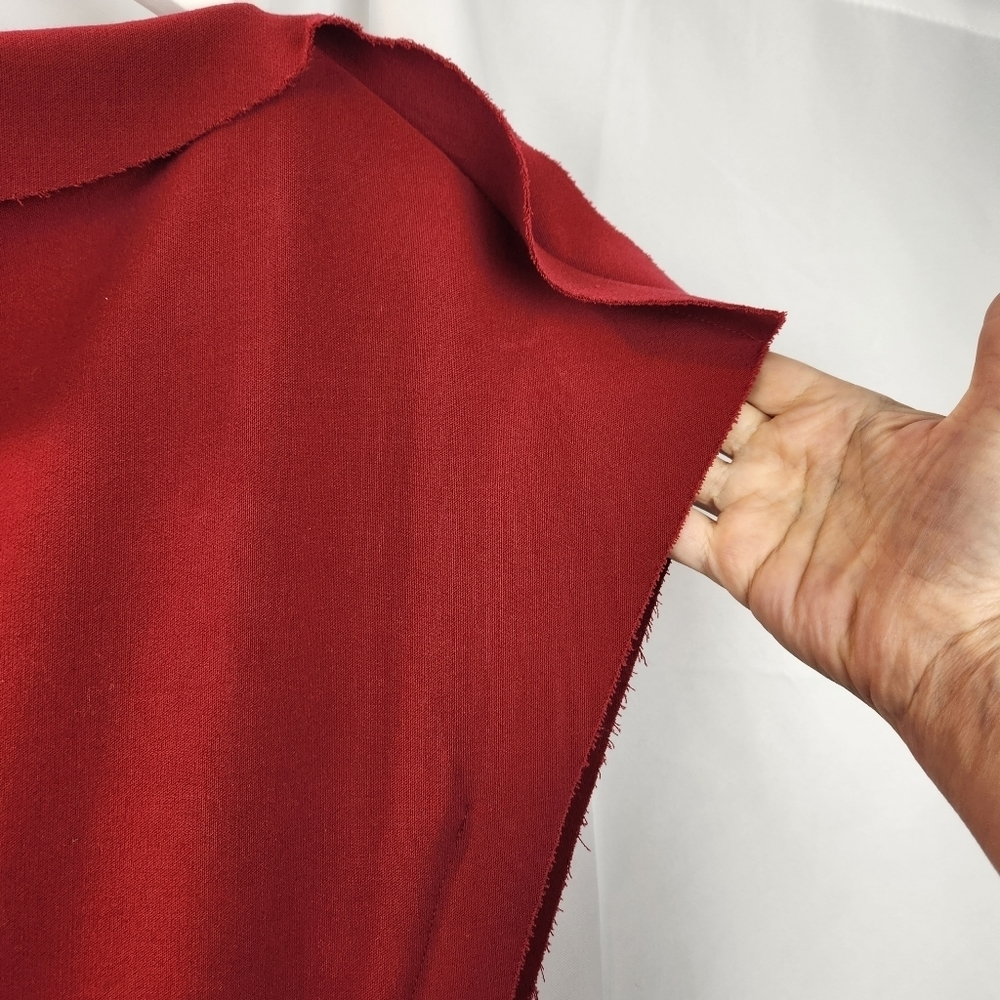 Lanvin Red Wool Raw Seam Asymmetric Dress size 12(44fr) in EUC - Picture 15 of 16